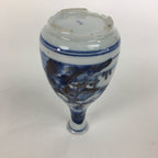 Japanese Porcelain Kutani ware Sake Bottle Tokkuri Vtg Gold Mountain Design TS30