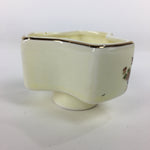 Japanese Porcelain Kyo Ware Small Bowl Cup Rickshaw Peony Flower Kobachi PP747