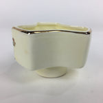 Japanese Porcelain Kyo Ware Small Bowl Cup Rickshaw Peony Flower Kobachi PP747