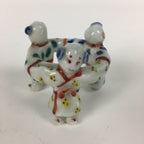Japanese Porcelain Ladle Rest Lid Stand Tea Ceremony Vtg Futaoki Monk TG171
