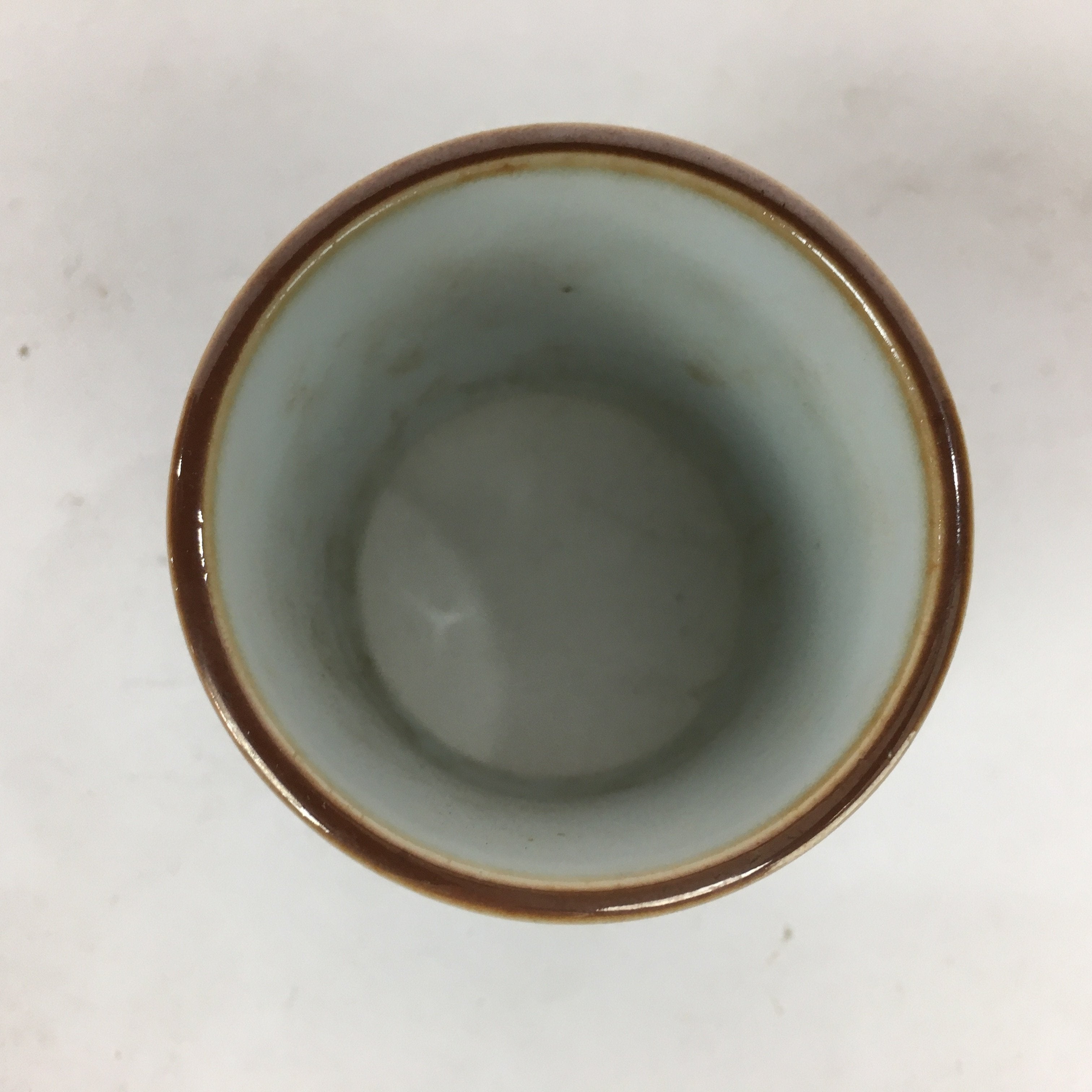 Japanese Porcelain Ladle Rest Lid Stand Tea Ceremony Vtg Futaoki Sometsuke TG143