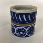 Japanese Porcelain Ladle Rest Lid Stand Tea Ceremony Vtg Futaoki Sometsuke TG143