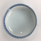 Japanese Porcelain Large Bowl Vtg Blue White Sometsuke Bird Countryside PP551