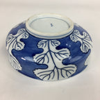 Japanese Porcelain Large Bowl Vtg Blue White Sometsuke Chrysanthemum PP553