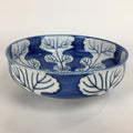 Japanese Porcelain Large Bowl Vtg Blue White Sometsuke Chrysanthemum PP553
