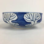 Japanese Porcelain Large Bowl Vtg Blue White Sometsuke Chrysanthemum PP555