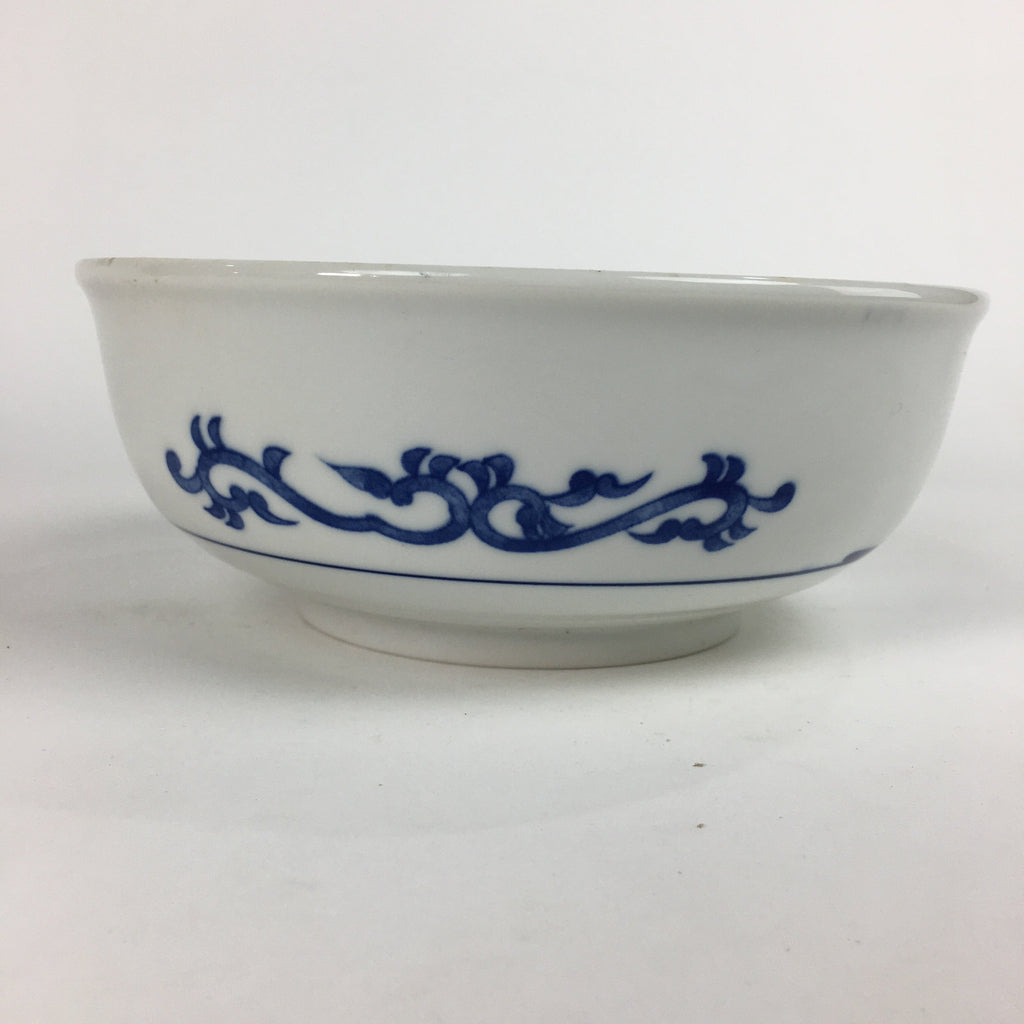 Japanese Porcelain Large Bowl Vtg Pottery White Blue Sometsuke Oobachi PP517