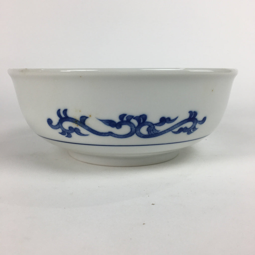 Japanese Porcelain Large Bowl Vtg Pottery White Blue Sometsuke Oobachi PP517