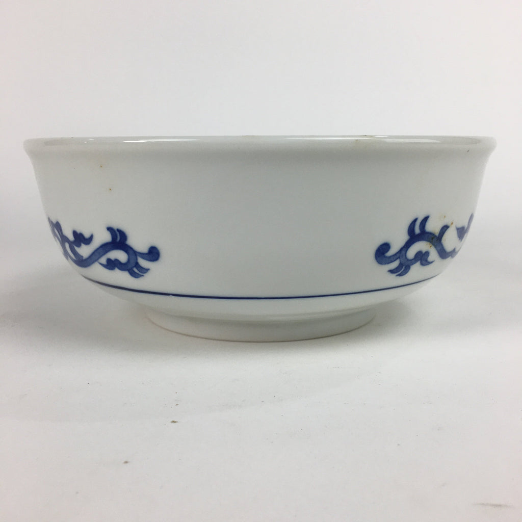 Japanese Porcelain Large Bowl Vtg Pottery White Blue Sometsuke Oobachi PP517