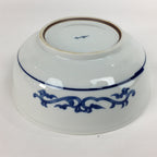 Japanese Porcelain Large Bowl Vtg Pottery White Blue Sometsuke Oobachi PP518