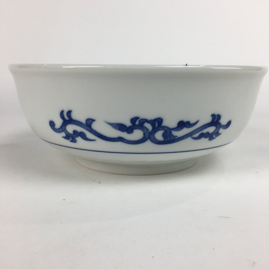 Japanese Porcelain Large Bowl Vtg Pottery White Blue Sometsuke Oobachi PP518