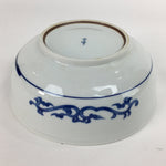 Japanese Porcelain Large Bowl Vtg Pottery White Blue Sometsuke Oobachi PP518