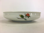 Japanese Porcelain Large Bowl Vtg White Sometsuke Colorful Flower Pattern PP593