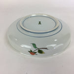 Japanese Porcelain Large Bowl Vtg White Sometsuke Colorful Flower Pattern PP593