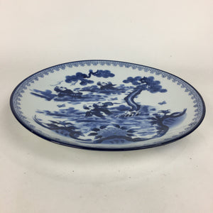 Japanese Porcelain Large Plate Centerpiece Vtg Round Chinese Children 34cm PP645