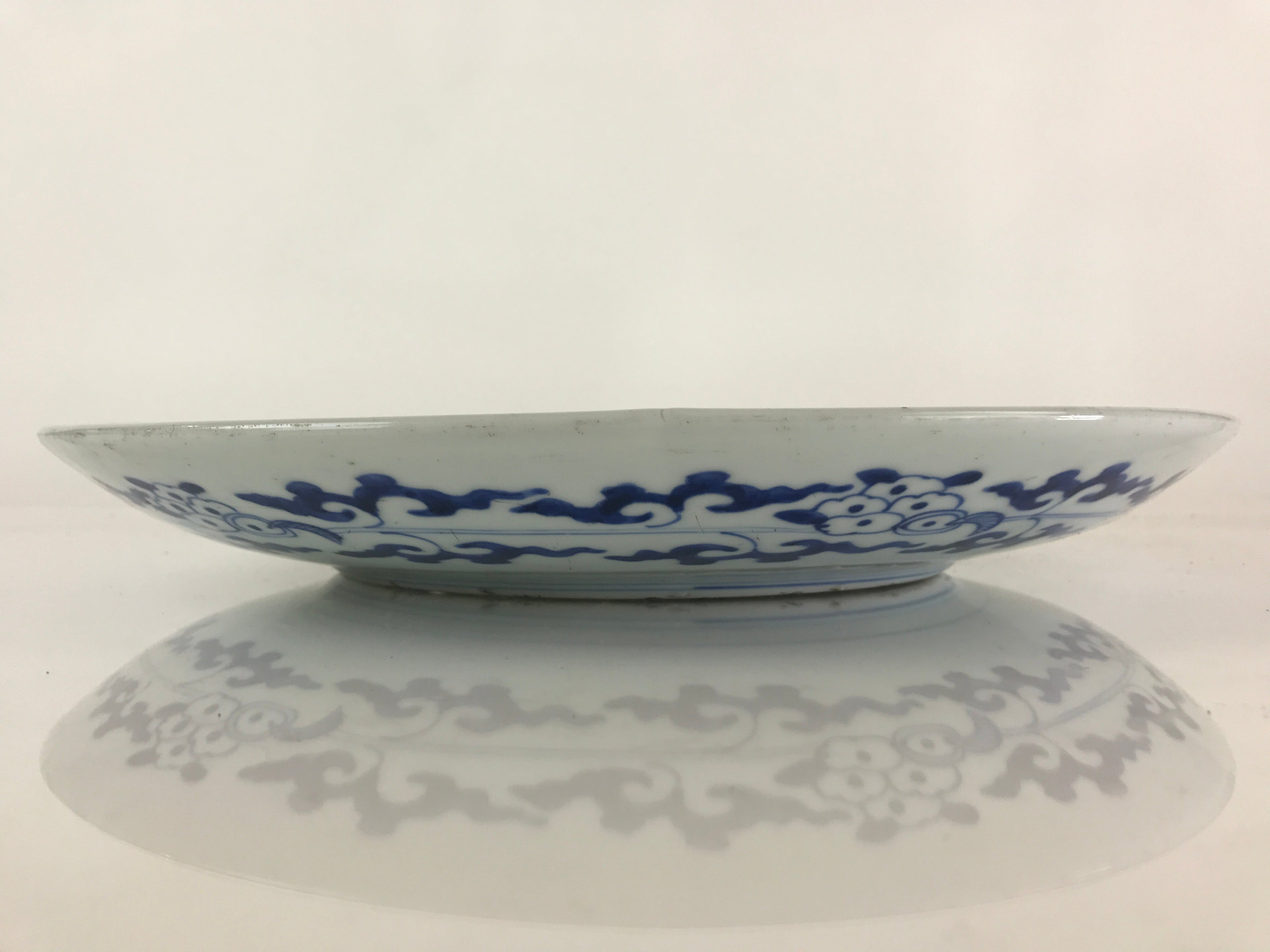 Japanese Porcelain Large Plate Vtg Blue Sometsuke Plate Ozara PY137