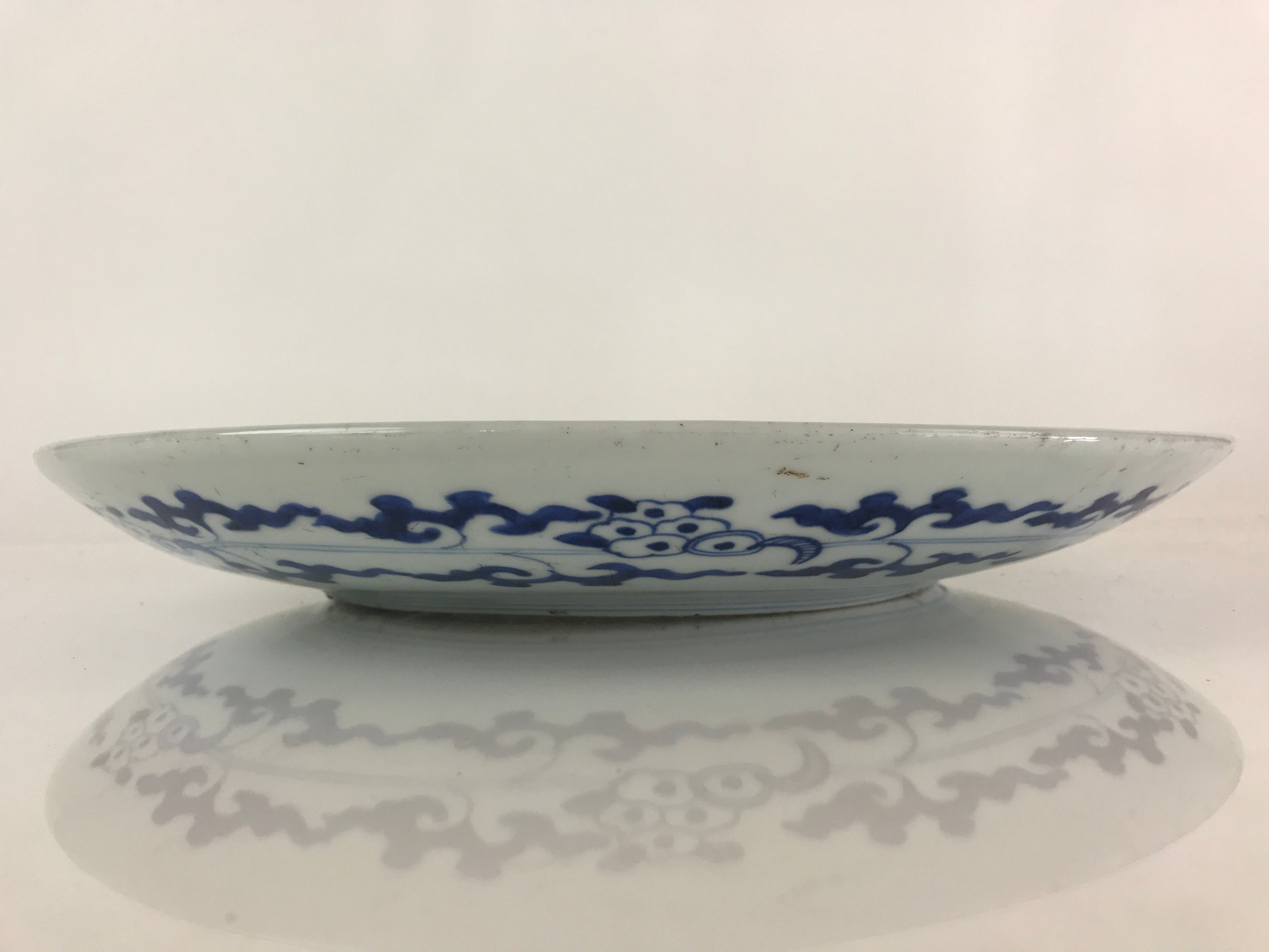 Japanese Porcelain Large Plate Vtg Blue Sometsuke Plate Ozara PY137