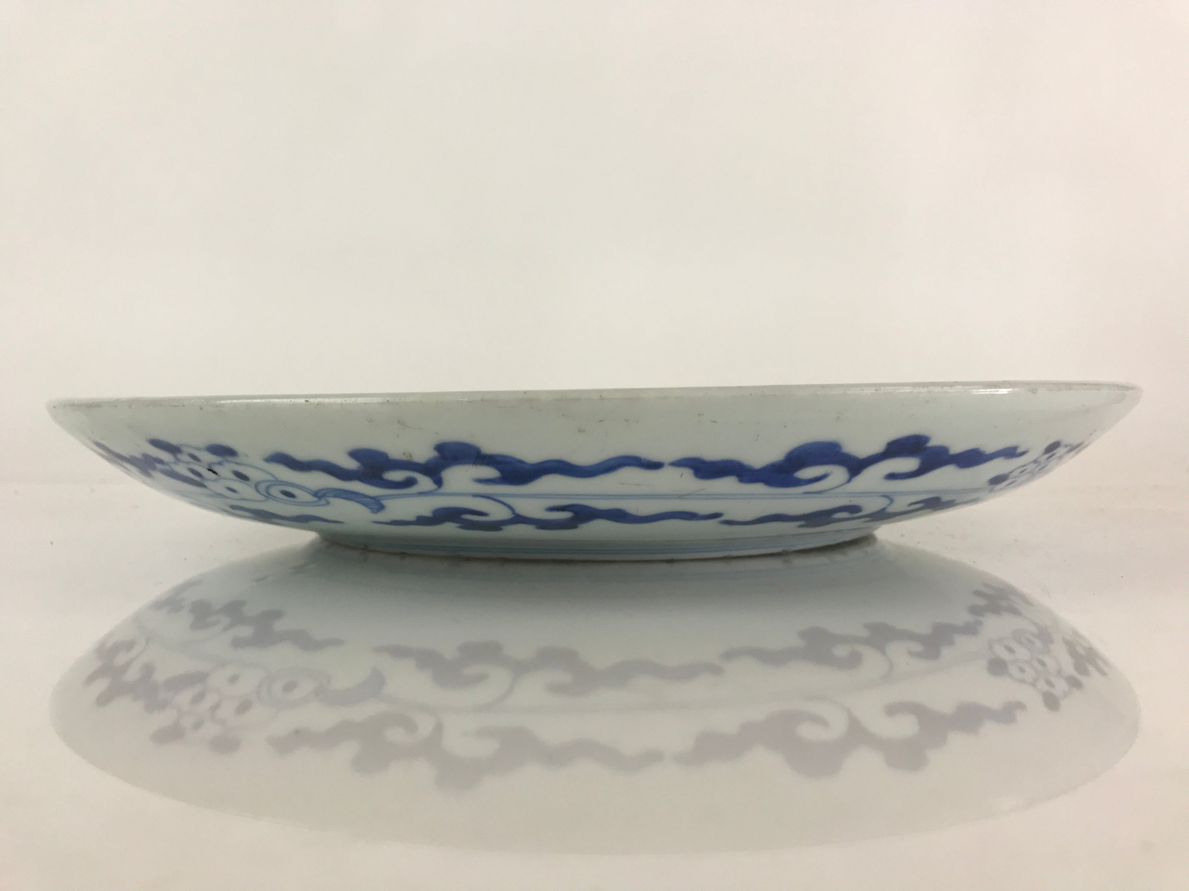 Japanese Porcelain Large Plate Vtg Blue Sometsuke Plate Ozara PY137