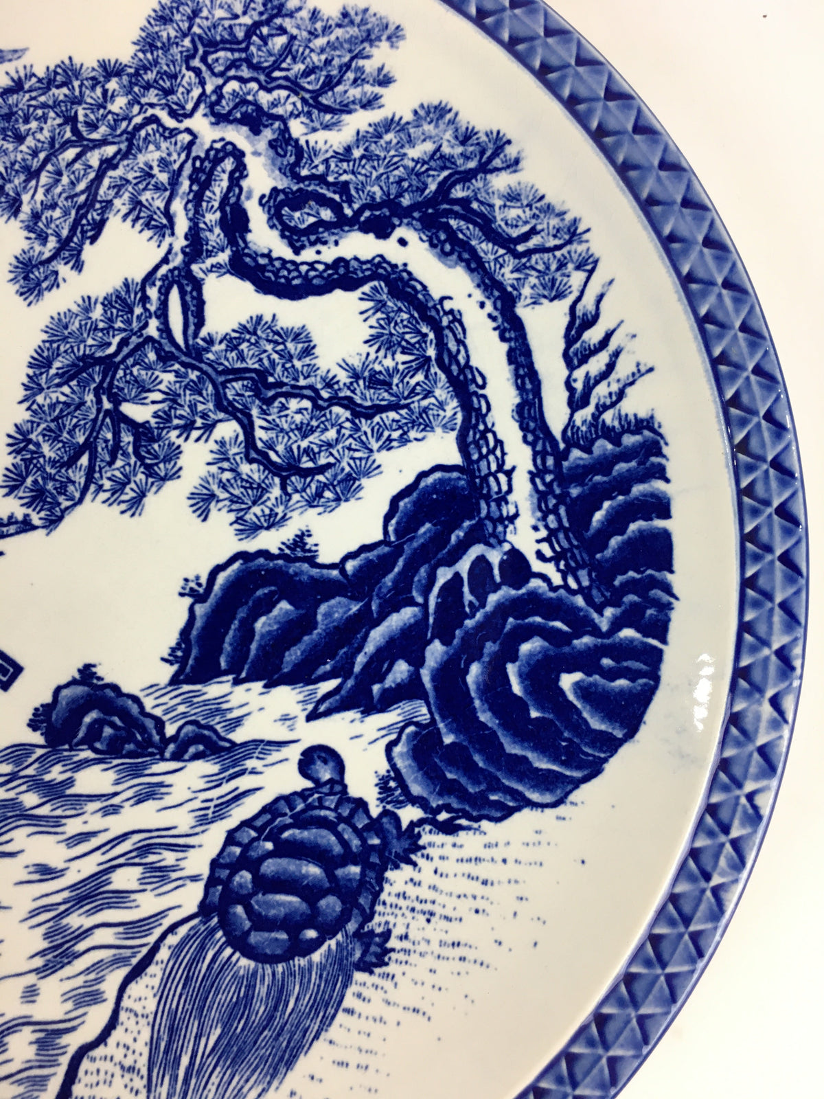 Japanese Porcelain Large Plate Vtg Pottery Centerpiece Serving Plate Ozara PP943