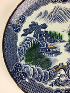 Japanese Porcelain Large Plate Vtg Pottery Centerpiece Serving Plate Ozara PP946