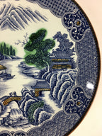 Japanese Porcelain Large Plate Vtg Pottery Centerpiece Serving Plate Ozara PP946