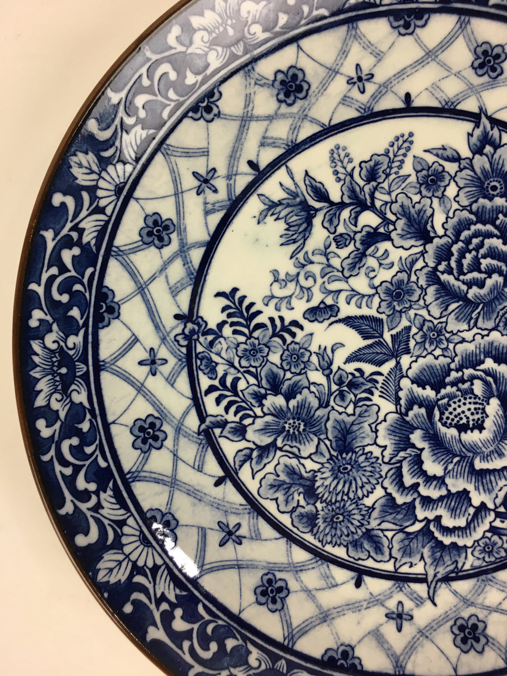 Japanese Porcelain Large Plate Vtg Pottery Centerpiece Serving Plate Ozara PP947