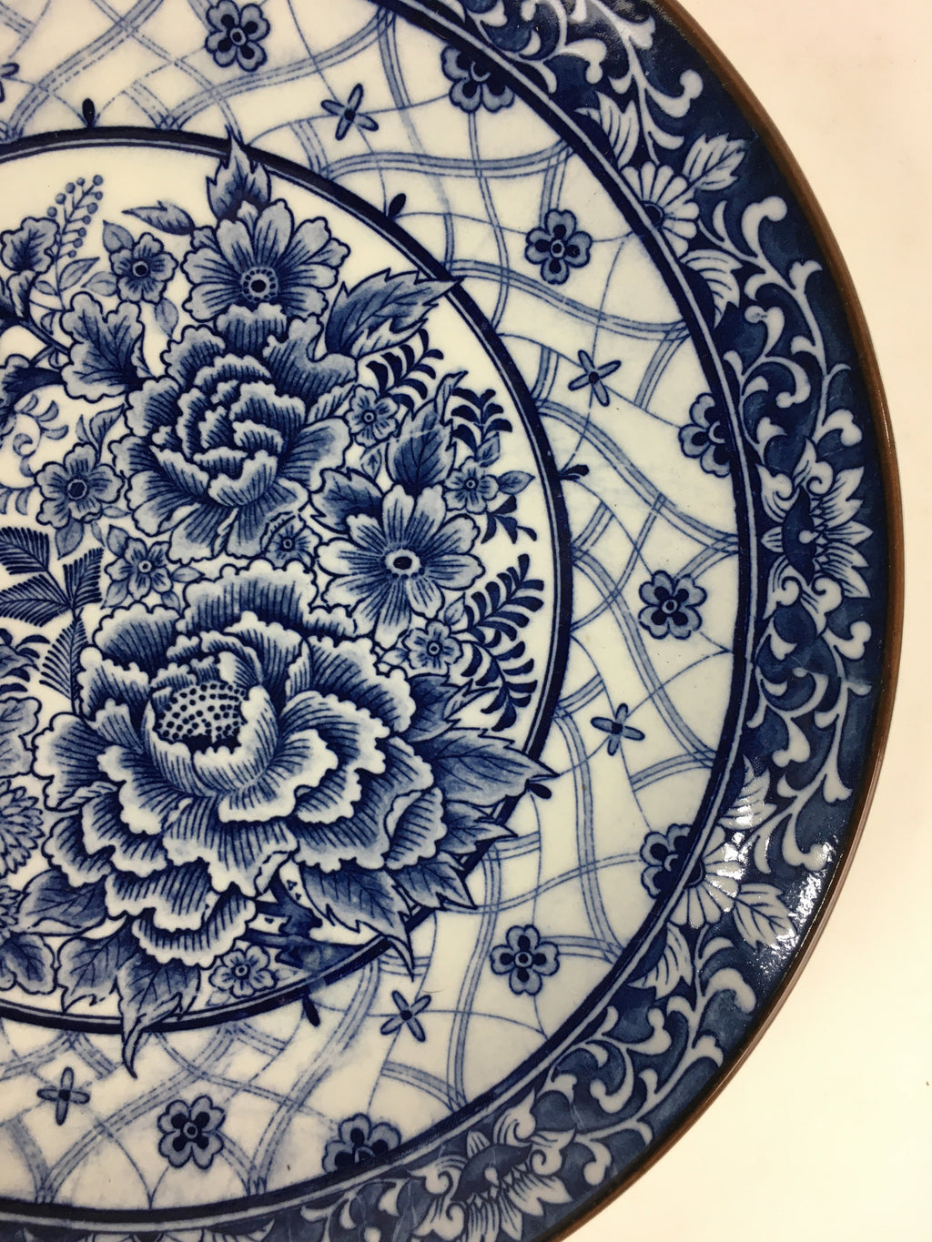 Japanese Porcelain Large Plate Vtg Pottery Centerpiece Serving Plate Ozara PP947