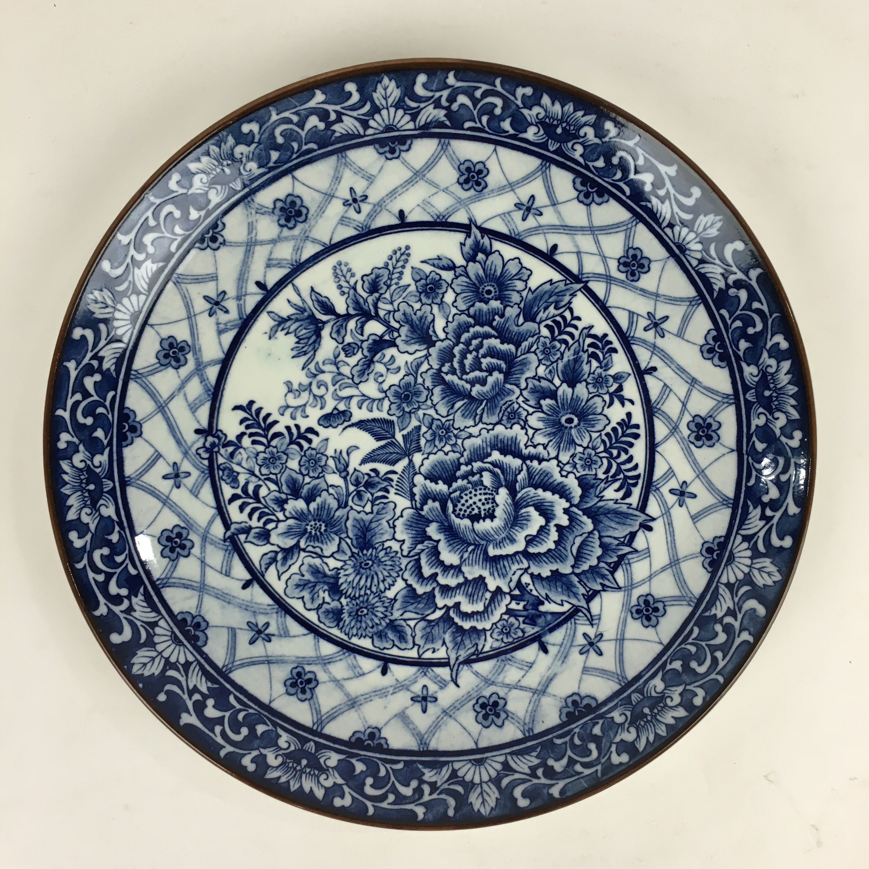 Japanese Porcelain Large Plate Vtg Pottery Centerpiece Serving Plate Ozara PP947
