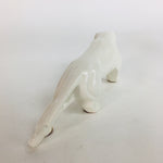 Japanese Pocelain Leopard Figurine Vtg Kokeshi Doll Pottery White Okimono KF567