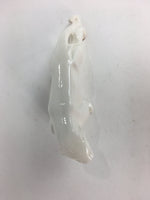 Japanese Pocelain Leopard Figurine Vtg Kokeshi Doll Pottery White Okimono KF567