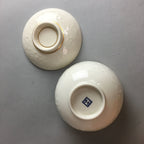 Japanese Porcelain Lidded Bowl Vtg Mino ware Gold-Painted White Red QT16