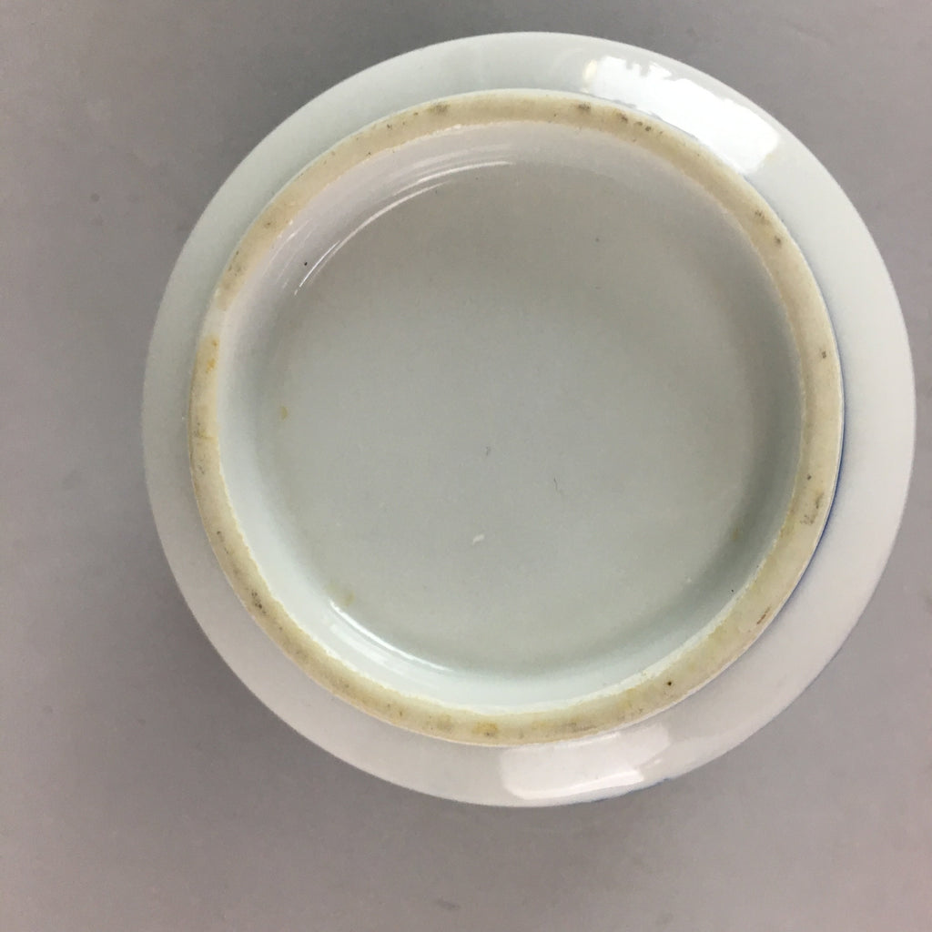 Japanese Porcelain Lidded Cup Vtg Sometsuke Blue White Traditional Pattern PT457