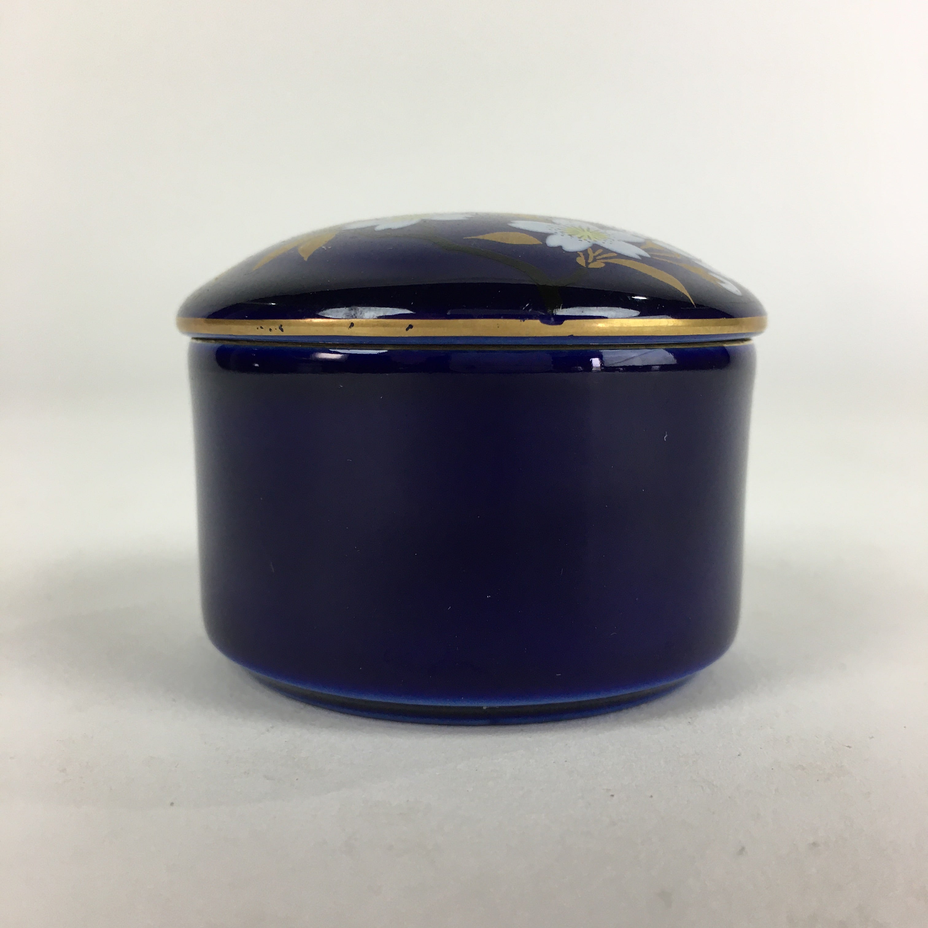 Japanese Porcelain Lidded Pot Vtg Fukagawa Small Bowl Blue Flower PP929