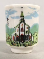 Japanese Porcelain Lidded Sake Cup 2pc Nagasaki Oura Church Christian PP412