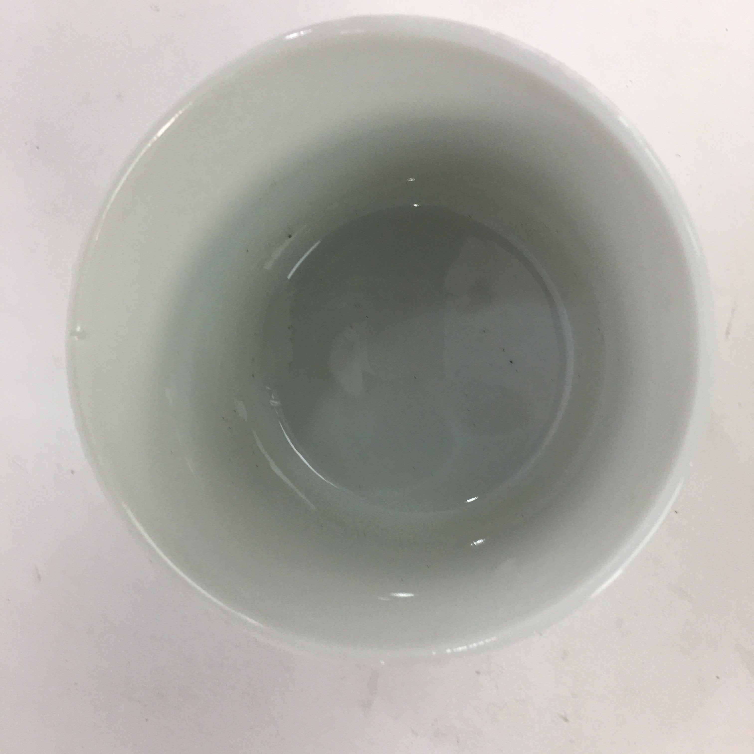 Japanese Porcelain Lidded Soup Bowl Cup Vtg Chawanmushi Red Bamboo PP527