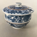 Japanese Porcelain Lidded Teacup Vtg Arita ware Yunomi Blue White Sencha PP414