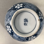 Japanese Porcelain Lidded Teacup Vtg Arita ware Yunomi Blue White Sencha PP416