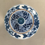 Japanese Porcelain Lidded Teacup Vtg Arita ware Yunomi Blue White Sencha PP417
