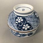 Japanese Porcelain Lidded Teacup Vtg Arita ware Yunomi Blue White Sencha PP417