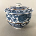 Japanese Porcelain Lidded Teacup Vtg Arita ware Yunomi Blue White Sencha PP417