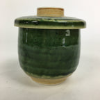 Japanese Porcelain Lidded Teacup Vtg Seto Akatsu Ware Oribe Glaze Sencha TC239