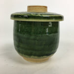 Japanese Porcelain Lidded Teacup Vtg Seto Akatsu Ware Oribe Glaze Sencha TC239