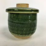 Japanese Porcelain Lidded Teacup Vtg Seto Akatsu Ware Oribe Glaze Sencha TC239