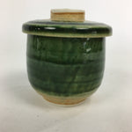 Japanese Porcelain Lidded Teacup Vtg Seto Akatsu Ware Oribe Glaze Sencha TC239