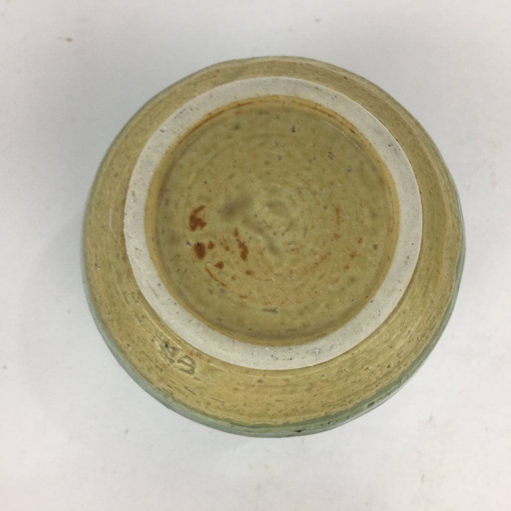 Japanese Porcelain Lidded Teacup Vtg Seto Akatsu Ware Oribe Glaze Sencha TC240