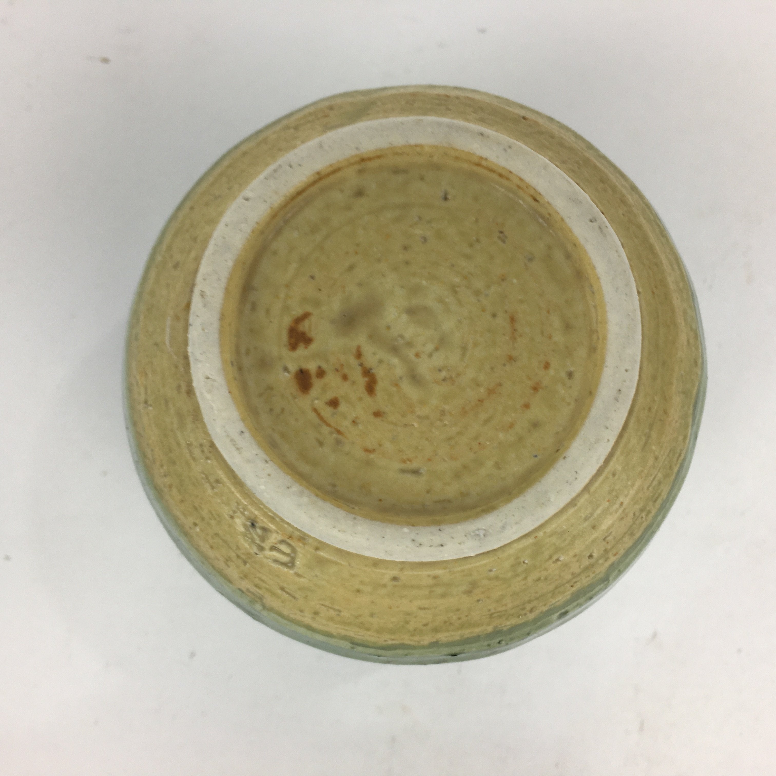 Japanese Porcelain Lidded Teacup Vtg Seto Akatsu Ware Oribe Glaze Sencha TC240