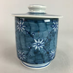 Japanese Porcelain Lidded Teacup Vtg Sometsuke Yunomi Blue White Sencha PT261