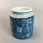 Japanese Porcelain Lidded Teacup Vtg Sometsuke Yunomi Blue White Sencha PT261