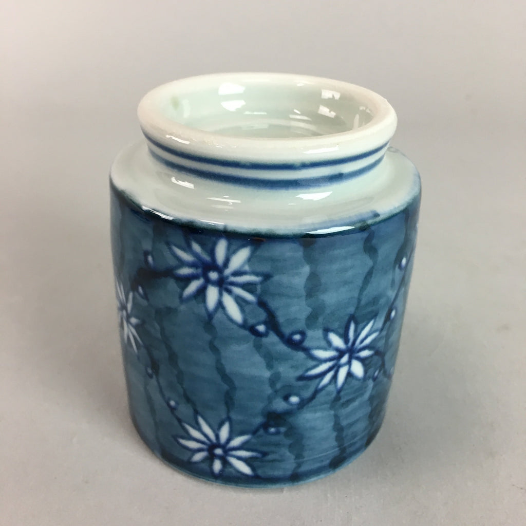 Japanese Porcelain Lidded Teacup Vtg Sometsuke Yunomi Blue White Sencha PT261