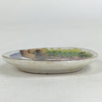 Japanese Porcelain Miniature Plate Vtg Display Hand-drawn Kazari-zara PP915